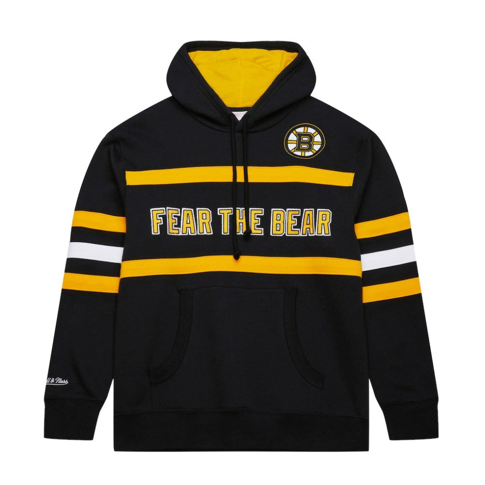 Boston Bruins Mitchell & Ness Head Coach Slogan Pullover Hoodie - Black | NHL discount