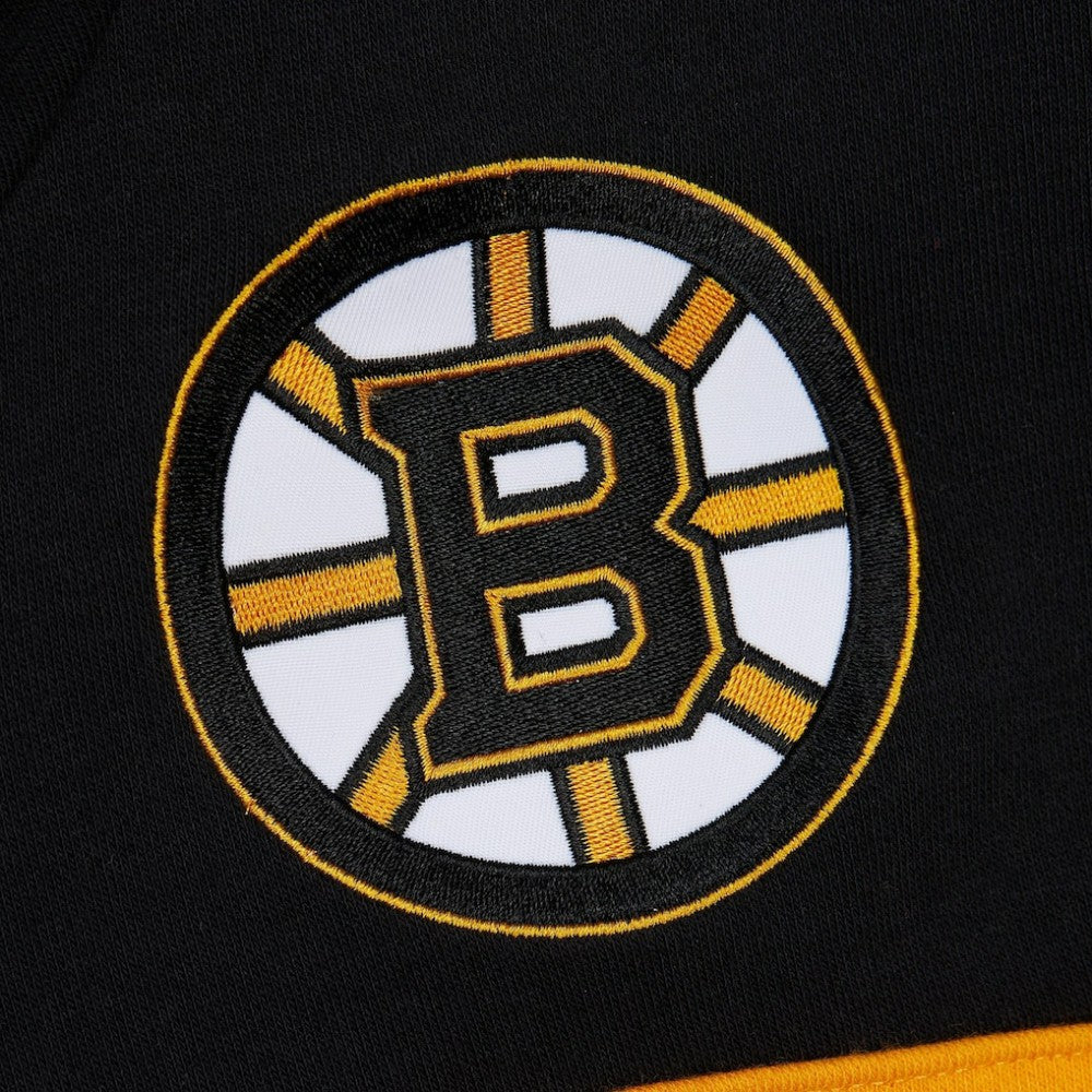 Boston Bruins Mitchell & Ness Head Coach Slogan Pullover Hoodie - Black | NHL discount