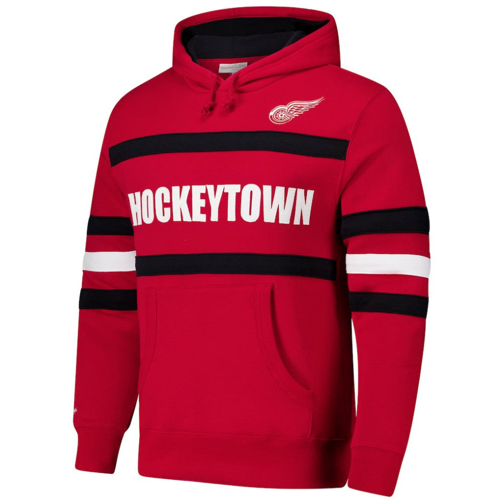 Detroit Red Wings Mitchell & Ness Head Coach Slogan Pullover Hoodie - Red | NHL sale