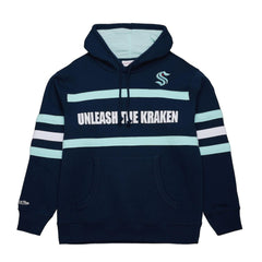 Seattle Kraken Mitchell & Ness Head Coach Slogan Pullover Hoodie - Navy | NHL discount