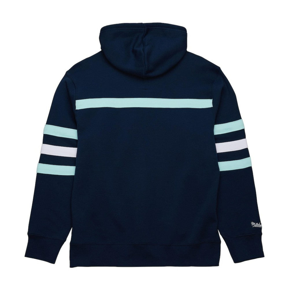 Seattle Kraken Mitchell & Ness Head Coach Slogan Pullover Hoodie - Navy | NHL discount