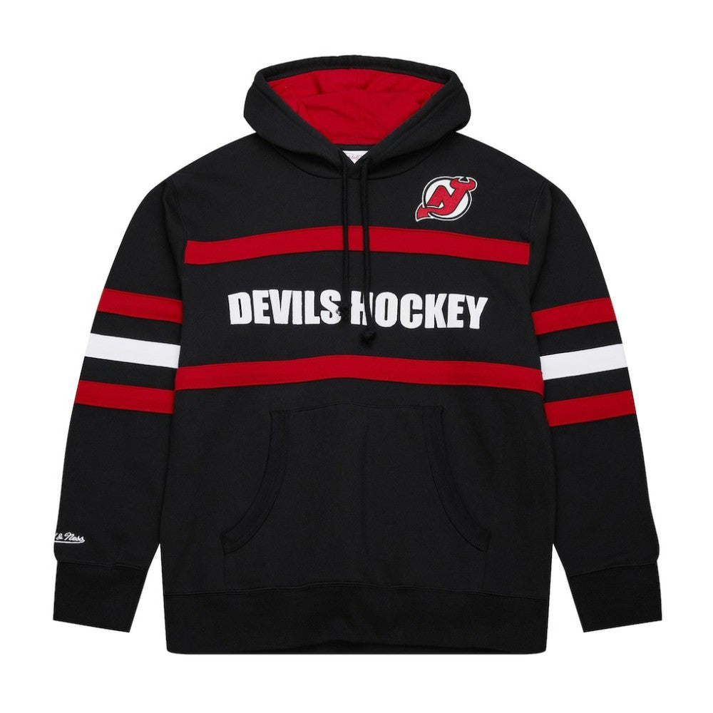 New Jersey Devils Mitchell & Ness Head Coach Slogan Pullover Hoodie - Black | NHL near me