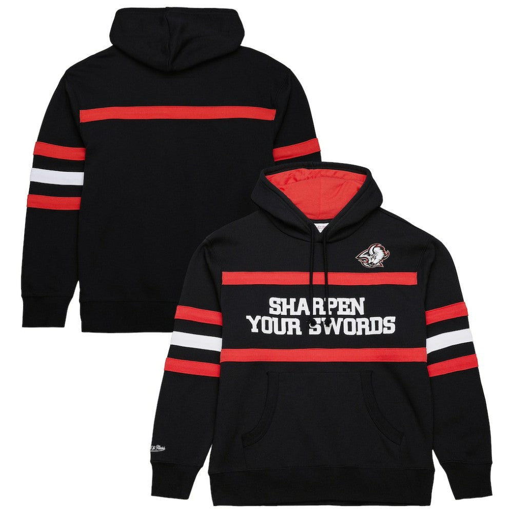 Buffalo Sabres Mitchell & Ness Head Coach Slogan Pullover Hoodie - Black | NHL sale