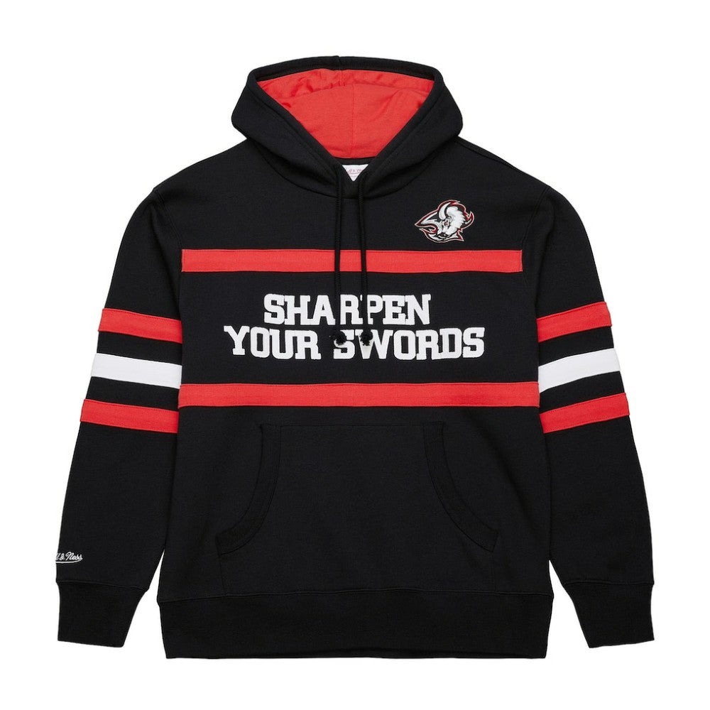 Buffalo Sabres Mitchell & Ness Head Coach Slogan Pullover Hoodie - Black | NHL sale