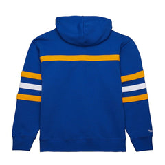 St. Louis Blues Mitchell & Ness Head Coach Slogan Pullover Hoodie - Blue | NHL Lifestyle