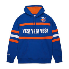 New York Islanders Mitchell & Ness Head Coach Slogan Pullover Hoodie - Royal | NHL Lifestyle