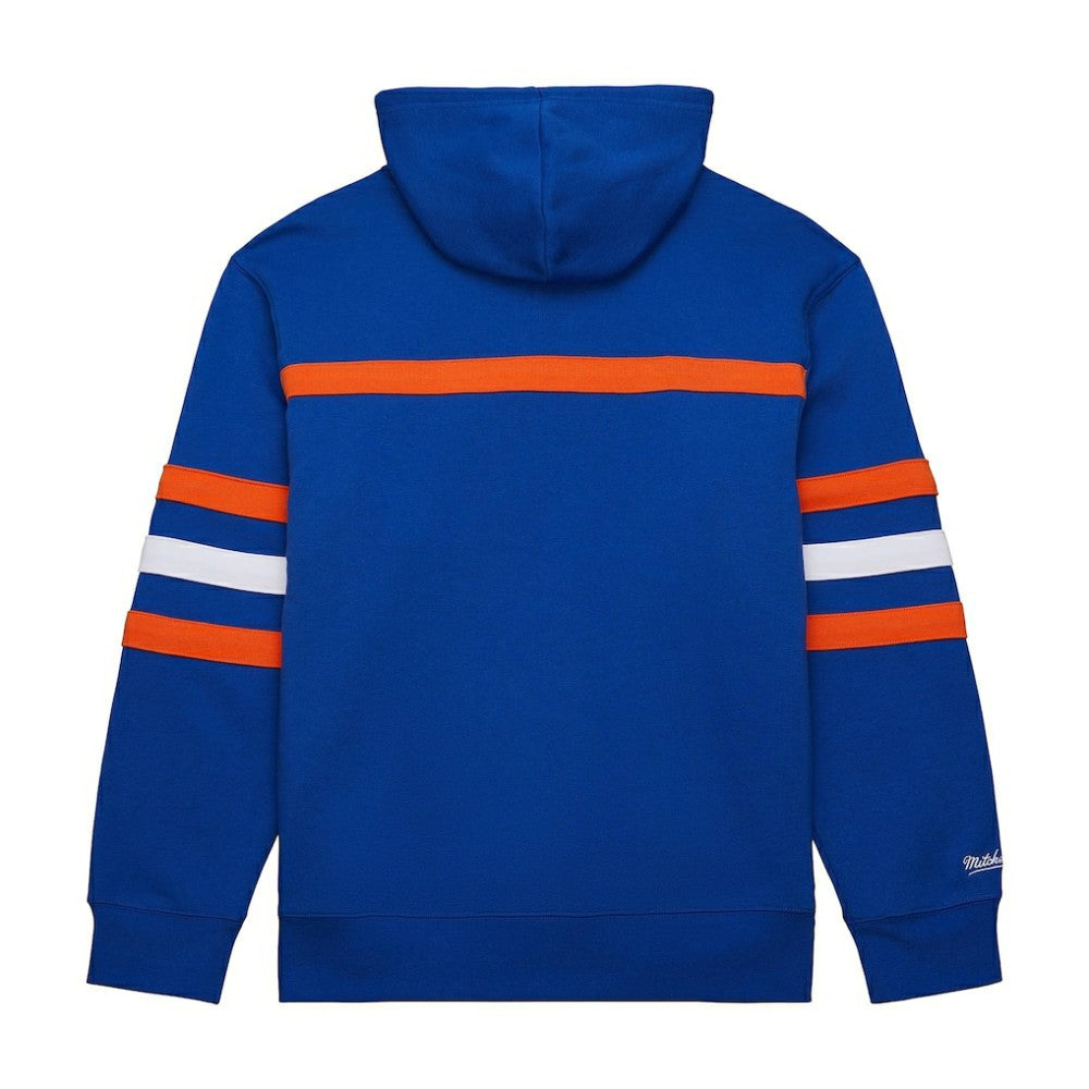 New York Islanders Mitchell & Ness Head Coach Slogan Pullover Hoodie - Royal | NHL Lifestyle