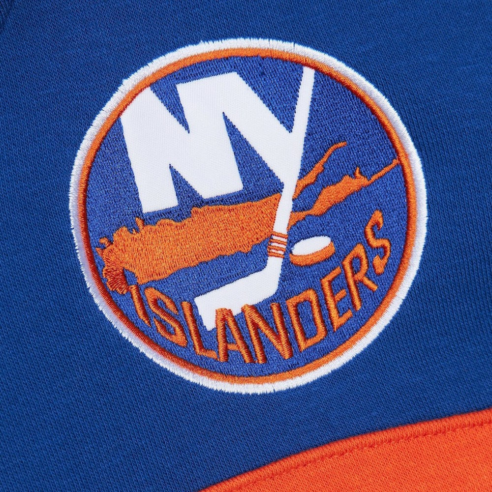 New York Islanders Mitchell & Ness Head Coach Slogan Pullover Hoodie - Royal | NHL Lifestyle