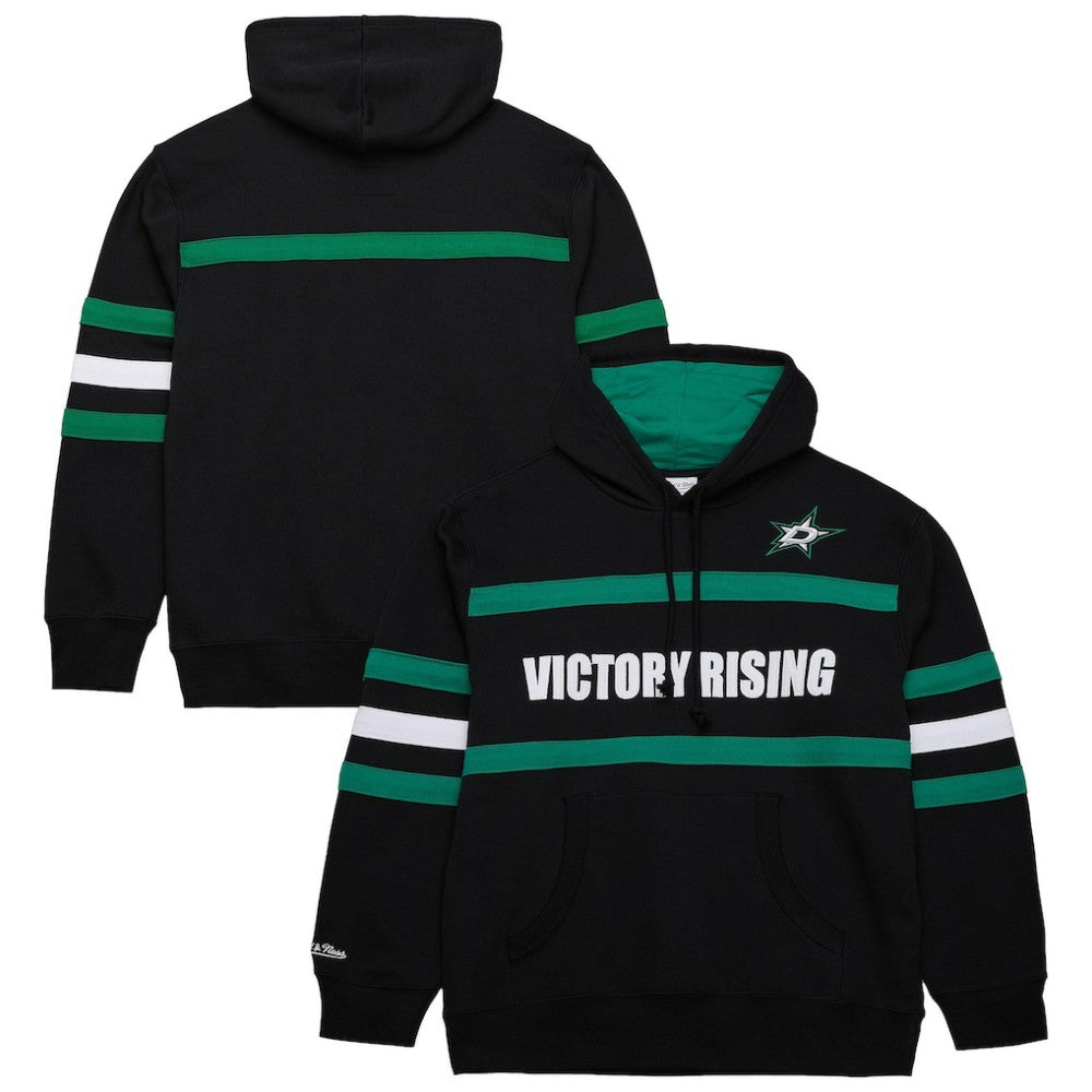 Dallas Stars Mitchell & Ness Head Coach Slogan Pullover Hoodie - Black | NHL Clearance