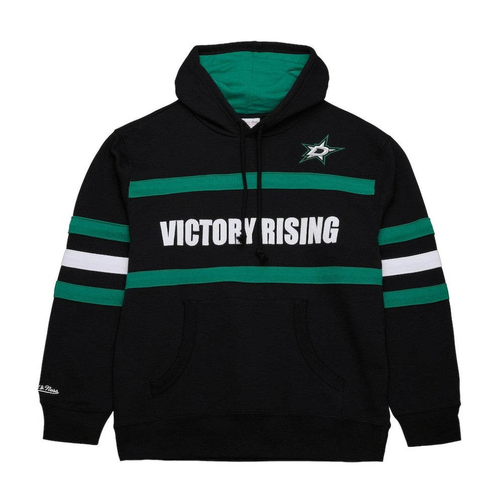 Dallas Stars Mitchell & Ness Head Coach Slogan Pullover Hoodie - Black | NHL Clearance