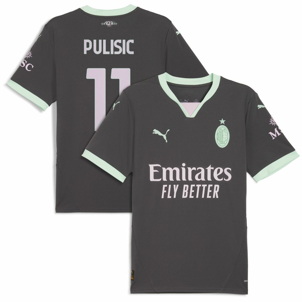 Puma - Christian Pulisic AC Milan 2024/25 Third Replica Player Jersey - Charcoal