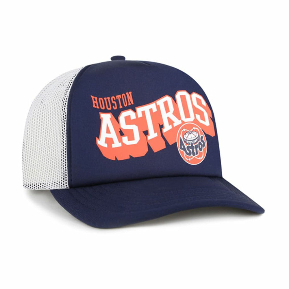 Houston Astros '47 Meander Foam Trucker Snapback Hat Outlet