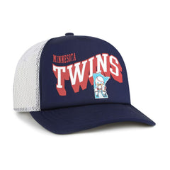 Minnesota Twins '47 Meander Foam Trucker Snapback Hat Sale
