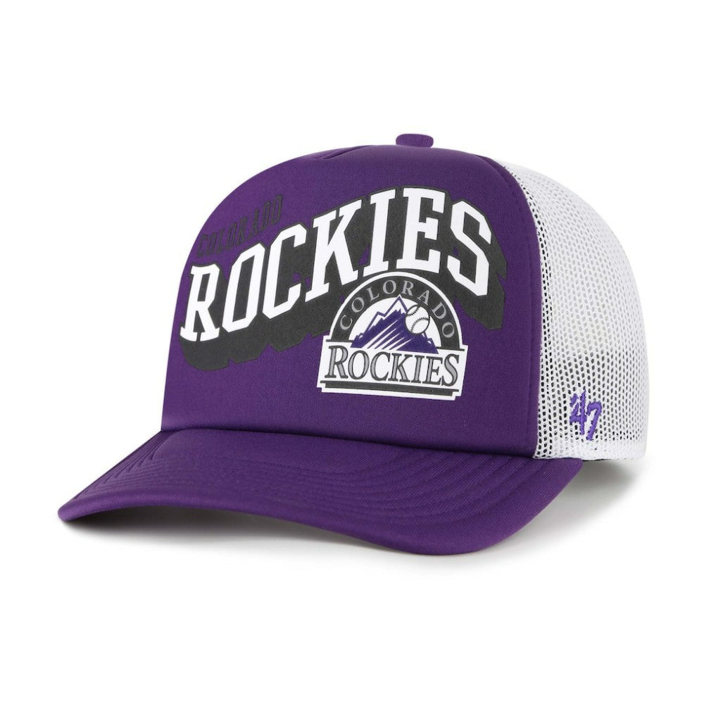 Colorado Rockies '47 Meander Foam Trucker Snapback Hat for sale