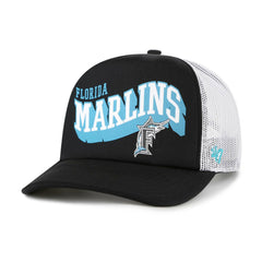 Miami Marlins '47 Meander Foam Trucker Snapback Hat Online
