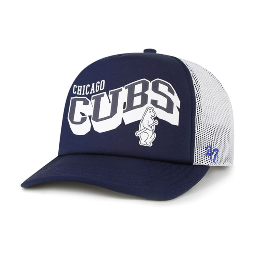 Chicago Cubs '47 Meander Foam Trucker Snapback Hat for sale