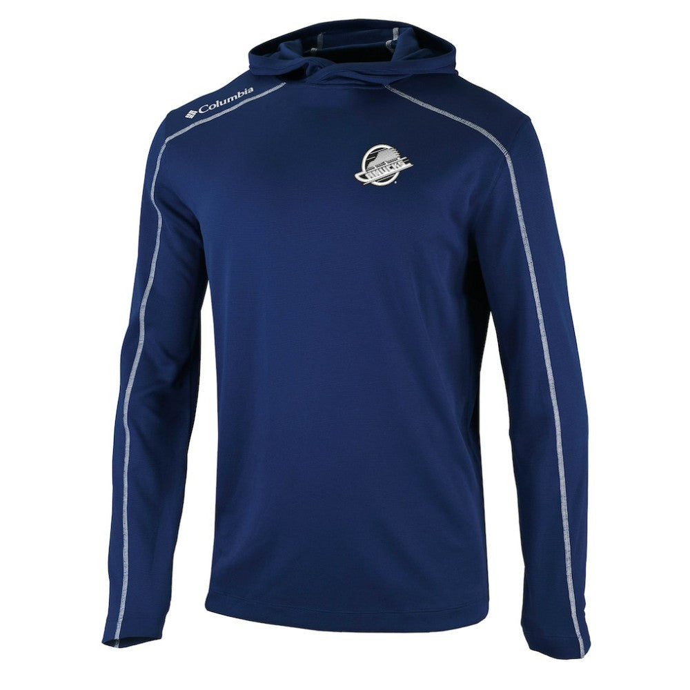 Vancouver Canucks Columbia Shotgun Omni-Wick Pullover Hoodie - Navy | NHL Clearance