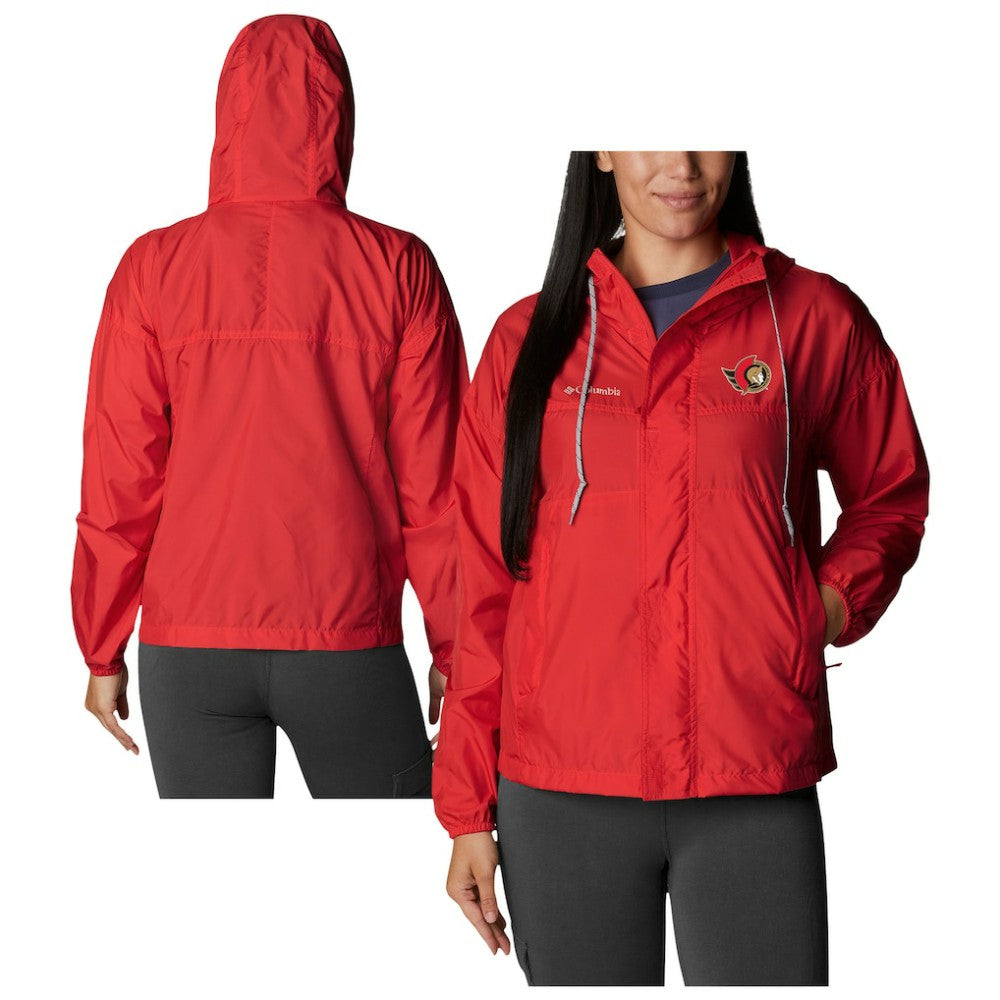 Ottawa Senators Columbia Women's Flash Challenger Omni-Wick Hoodie Full-Zip Windbreaker - Red | NHL near me