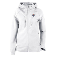Edmonton Oilers Columbia Omni-Wick Pack It Up Full-Zip Jacket - White | NHL Lifestyle