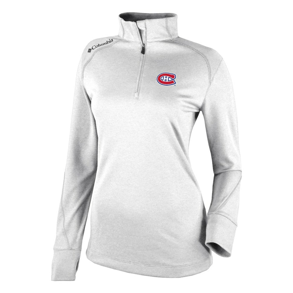 Montreal Canadiens Columbia Women's Omni-Wick Shotgun 2.0 Quarter-Zip Pullover Top - White | NHL discount