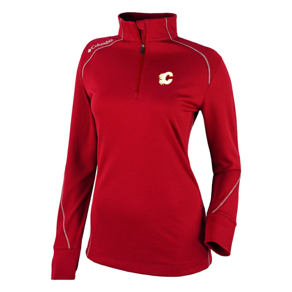 Calgary Flames Columbia Women's Omni-Wick Shotgun 2.0 Quarter-Zip Pullover Top - Red | NHL near me