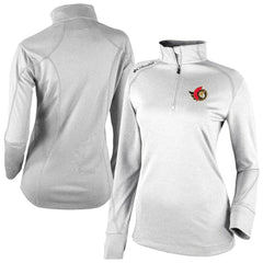 Ottawa Senators Columbia Women's Omni-Wick Shotgun 2.0 Quarter-Zip Pullover Top - White | NHL Lifestyle