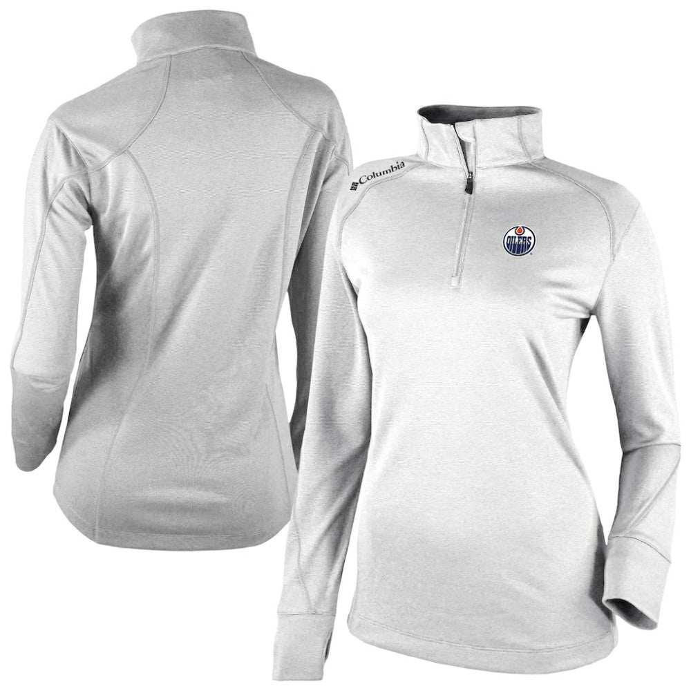 Edmonton Oilers Columbia Women's Omni-Wick Shotgun 2.0 Quarter-Zip Pullover Top - White | NHL discount