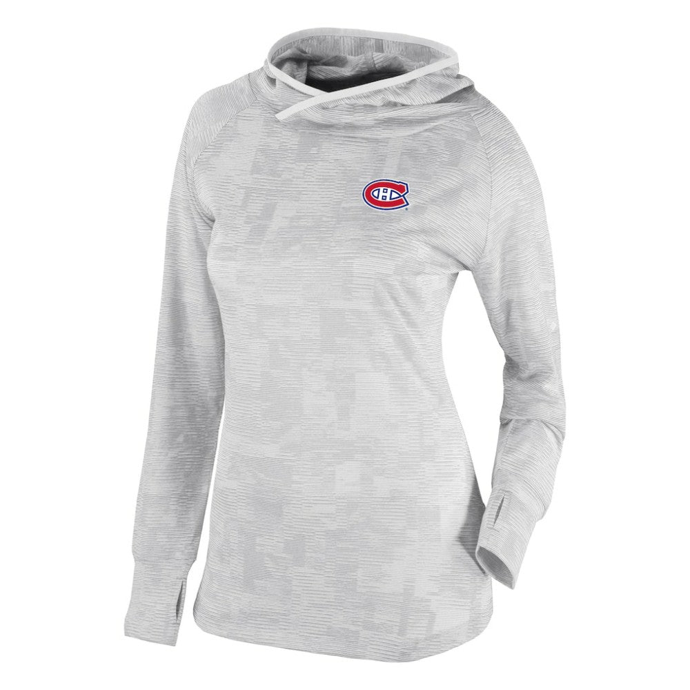 Montreal Canadiens Columbia Women's Omni-Wick Sunday Ball Pullover Hoodie - White | NHL Lifestyle