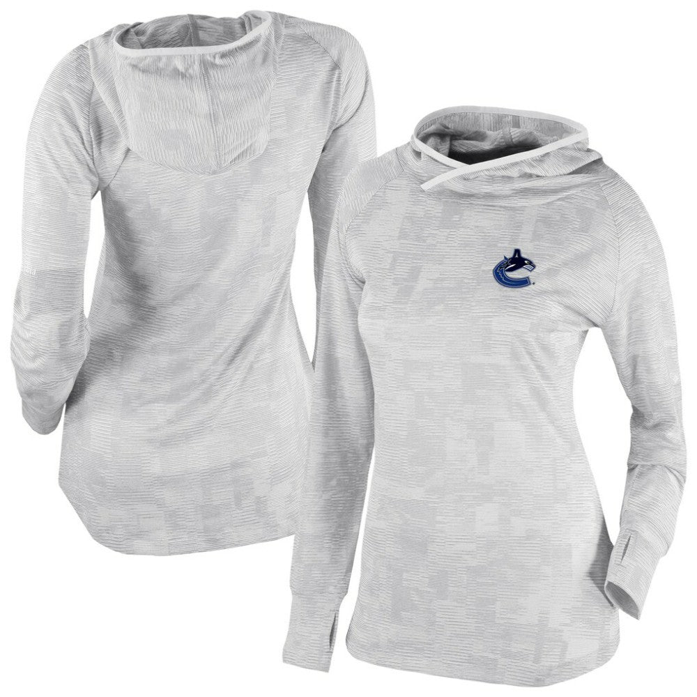 Vancouver Canucks Columbia Women's Omni-Wick Sunday Ball Pullover Hoodie - White | NHL Lifestyle