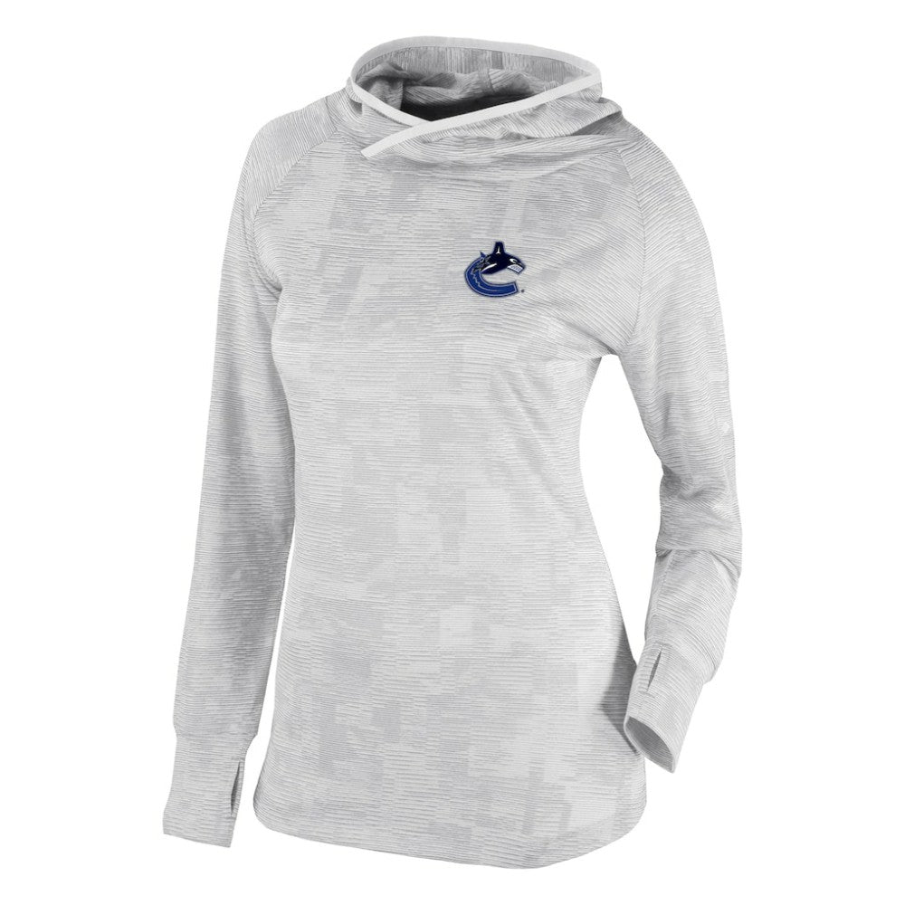 Vancouver Canucks Columbia Women's Omni-Wick Sunday Ball Pullover Hoodie - White | NHL Lifestyle