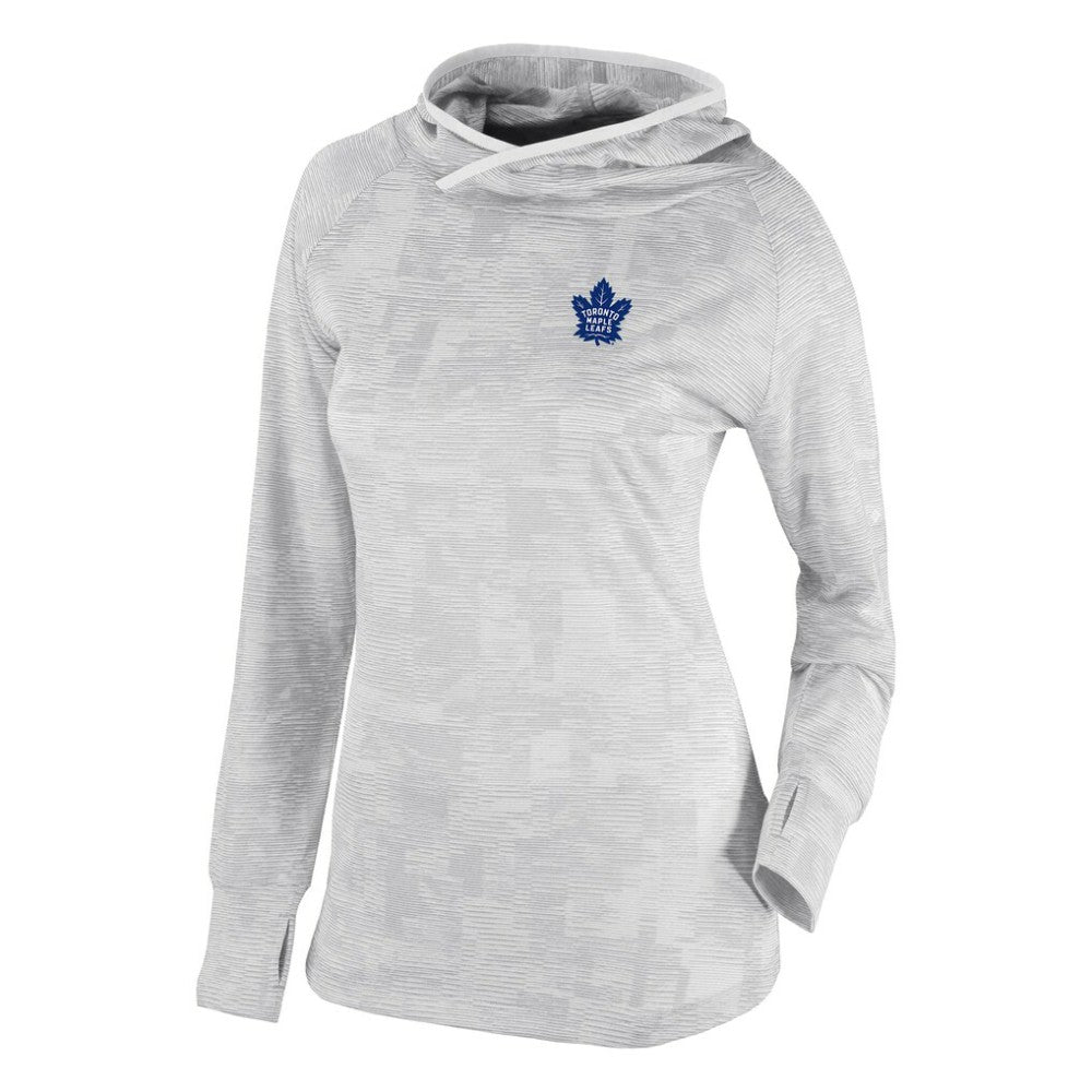 Toronto Maple Leafs Columbia Women's Omni-Wick Sunday Ball Pullover Hoodie - White | NHL Lifestyle