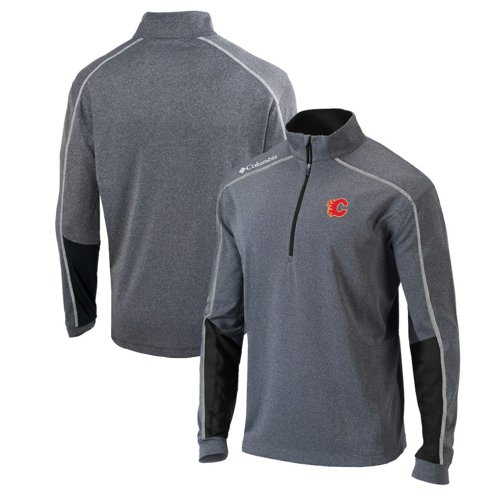Calgary Flames Columbia Omni-Wick Shotgun 2.0 Quarter-Zip Pullover Top - Black | NHL near me