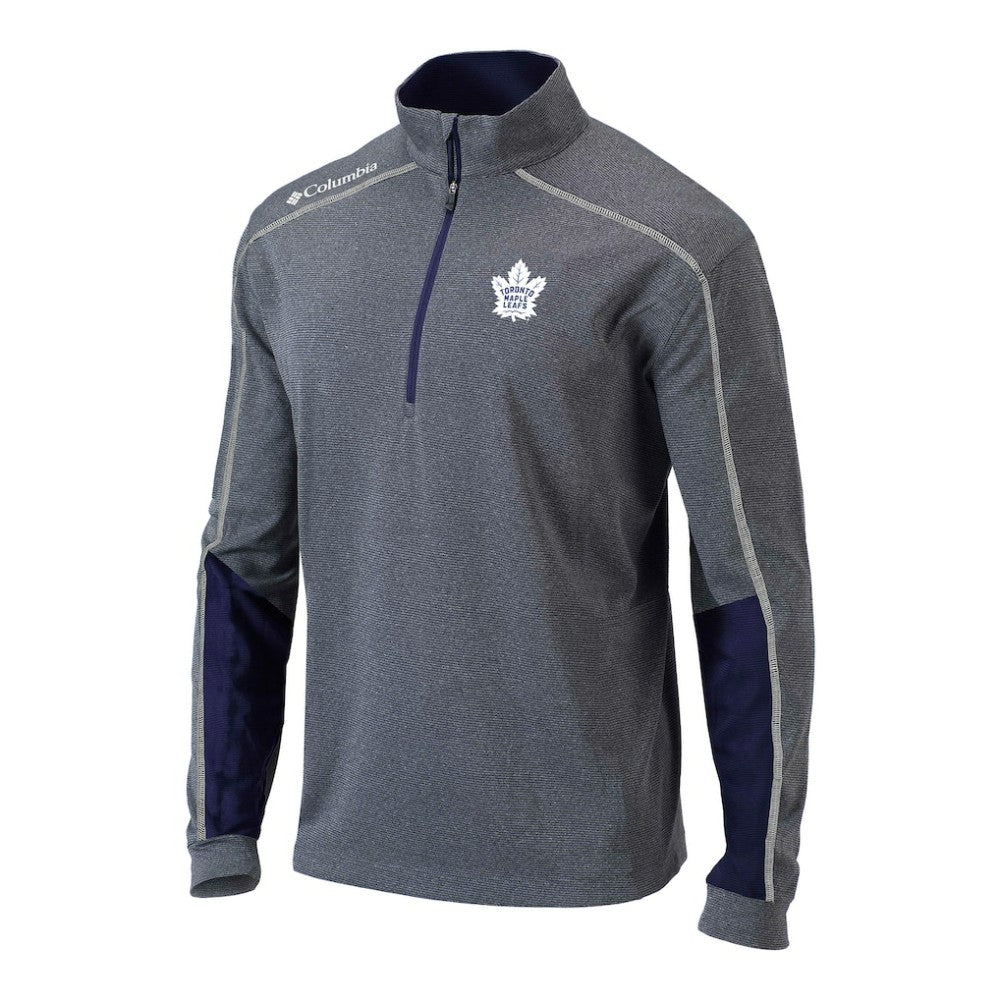 Toronto Maple Leafs Columbia Omni-Wick Shotgun 2.0 Quarter-Zip Pullover Top - Navy | NHL Clearance