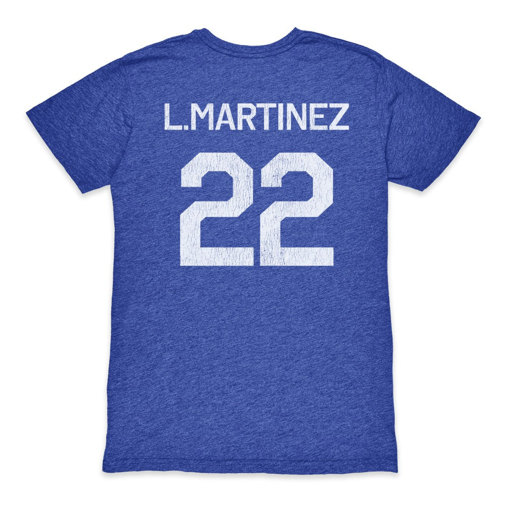 Lautaro Martinez Argentina National Team 1863FC Retro Player Tri-Blend T-Shirt Blue