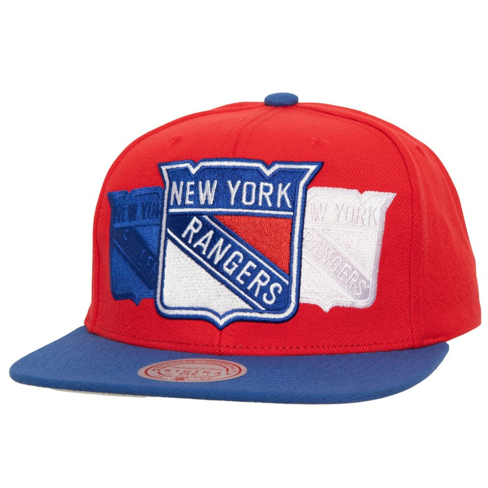 New York Rangers Mitchell & Ness Soul Triple Up Snapback Hat - Red | NHL near me