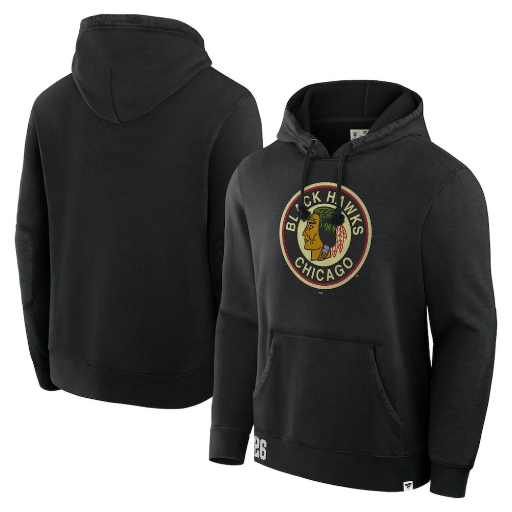 Chicago Blackhawks Fanatics Decades Collection Tradition Hoodie - Black | Fanatics Lifestyle