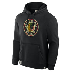 Chicago Blackhawks Fanatics Decades Collection Tradition Hoodie - Black | Fanatics Lifestyle