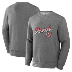 New Jersey Devils Fanatics Decades Collection Legendary Fleece Pullover Sweatshirt - Heather Gray | Fanatics Clearance