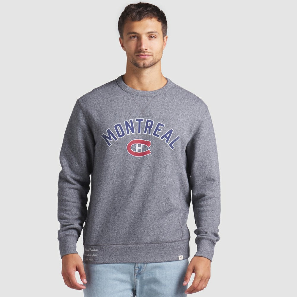 Montreal Canadiens Fanatics Decades Collection Legendary Fleece Pullover Sweatshirt - Heather Gray | Fanatics Clearance