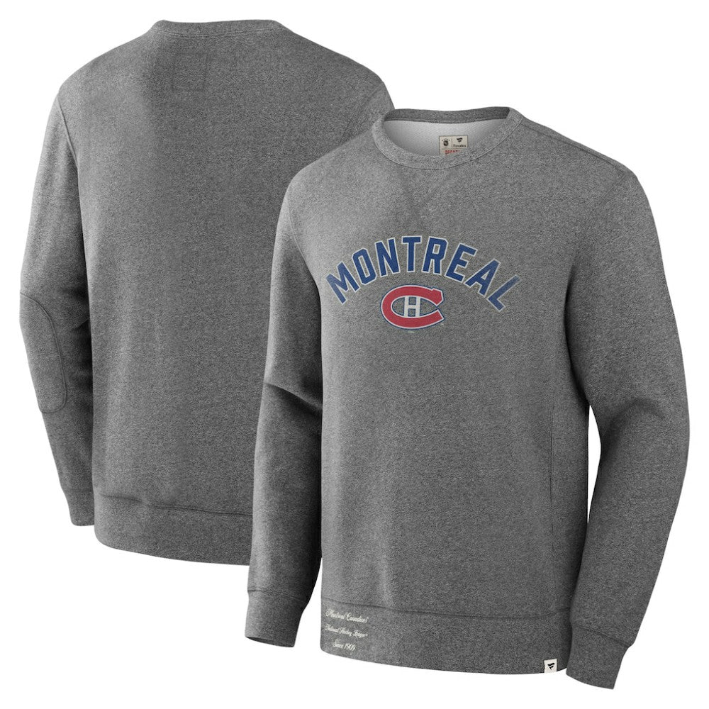 Montreal Canadiens Fanatics Decades Collection Legendary Fleece Pullover Sweatshirt - Heather Gray | Fanatics Clearance
