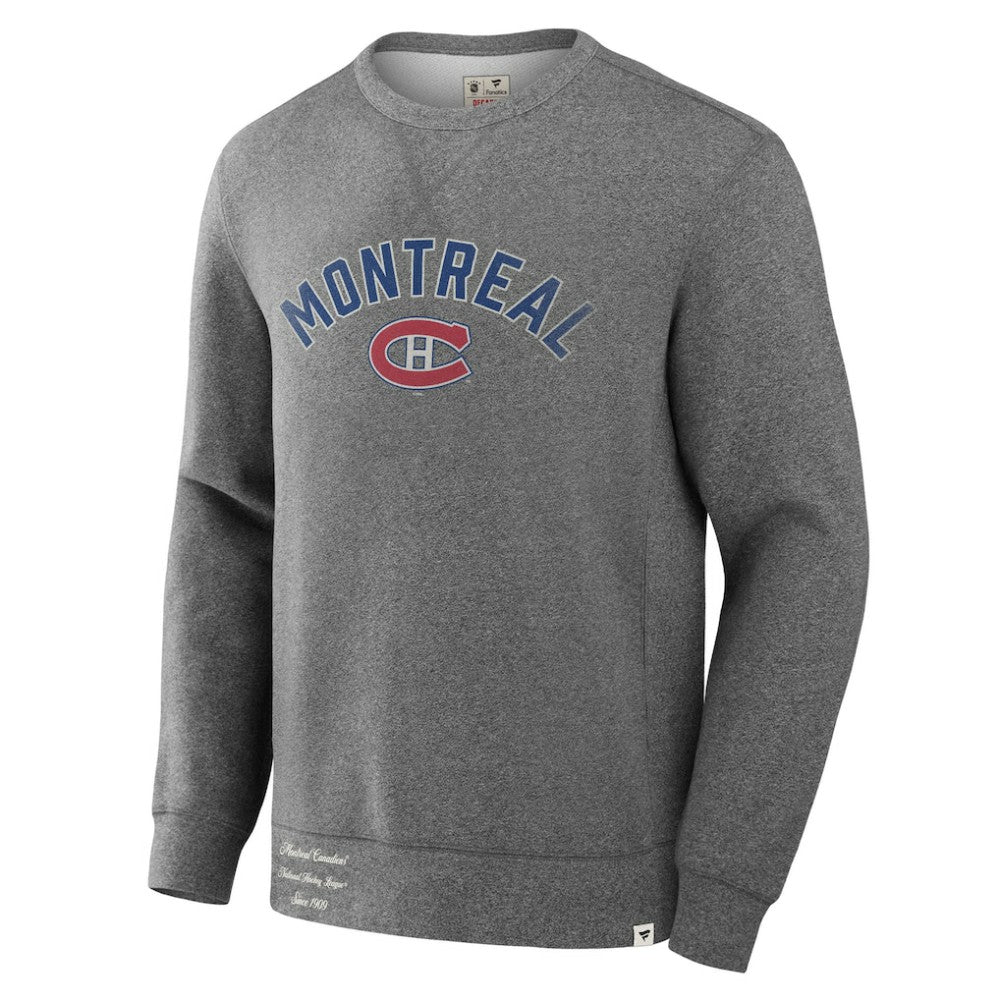 Montreal Canadiens Fanatics Decades Collection Legendary Fleece Pullover Sweatshirt - Heather Gray | Fanatics Clearance