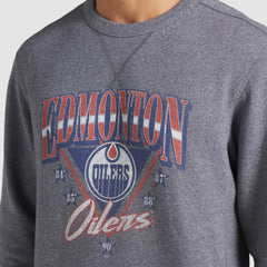 Edmonton Oilers Fanatics Decades Collection Legendary Fleece Pullover Sweatshirt - Heather Gray | Fanatics Clearance