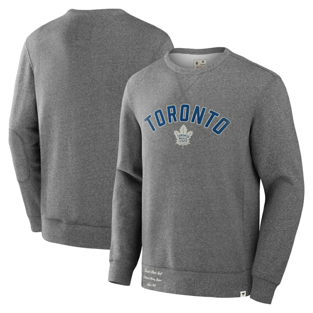 Toronto Maple Leafs Fanatics Decades Collection Legendary Fleece Pullover Sweatshirt - Heather Gray | Fanatics Clearance