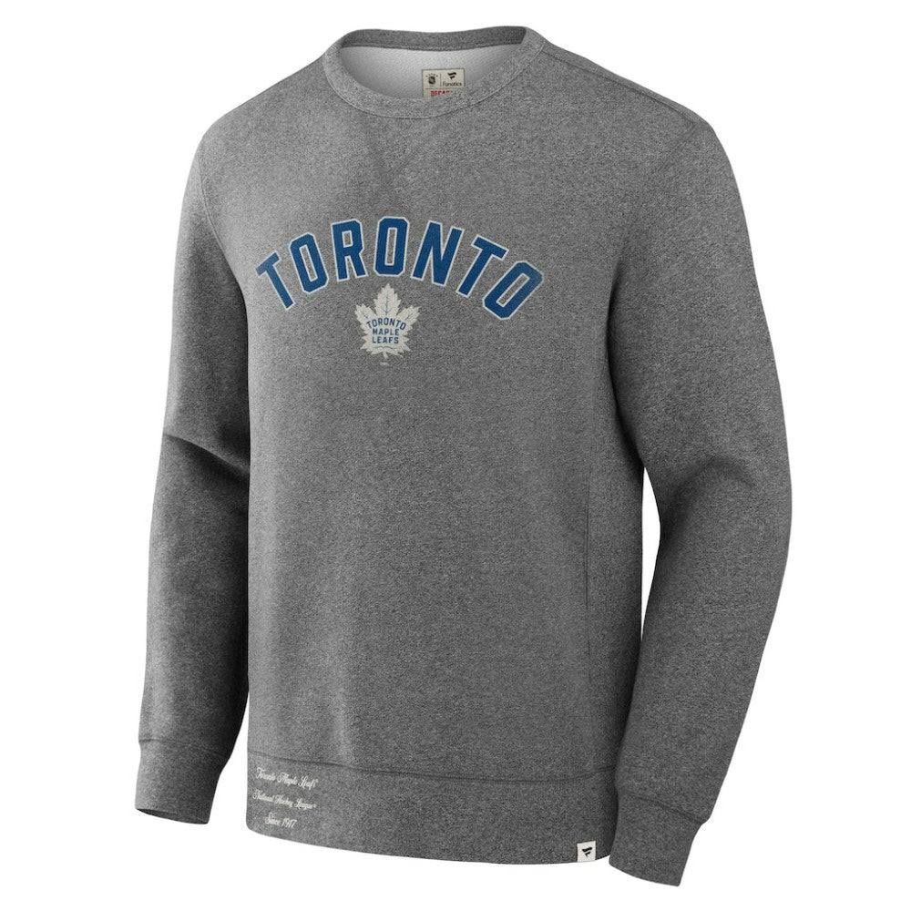 Toronto Maple Leafs Fanatics Decades Collection Legendary Fleece Pullover Sweatshirt - Heather Gray | Fanatics Clearance