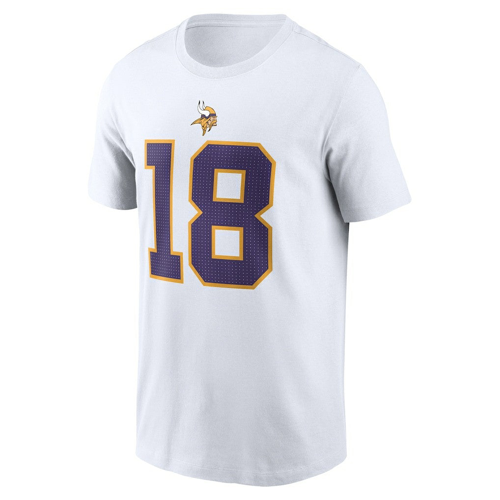 Justin Jefferson Minnesota Vikings Name & Number T-Shirt - White - Nike