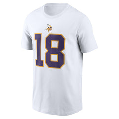 Justin Jefferson Minnesota Vikings Name & Number T-Shirt - White - Nike
