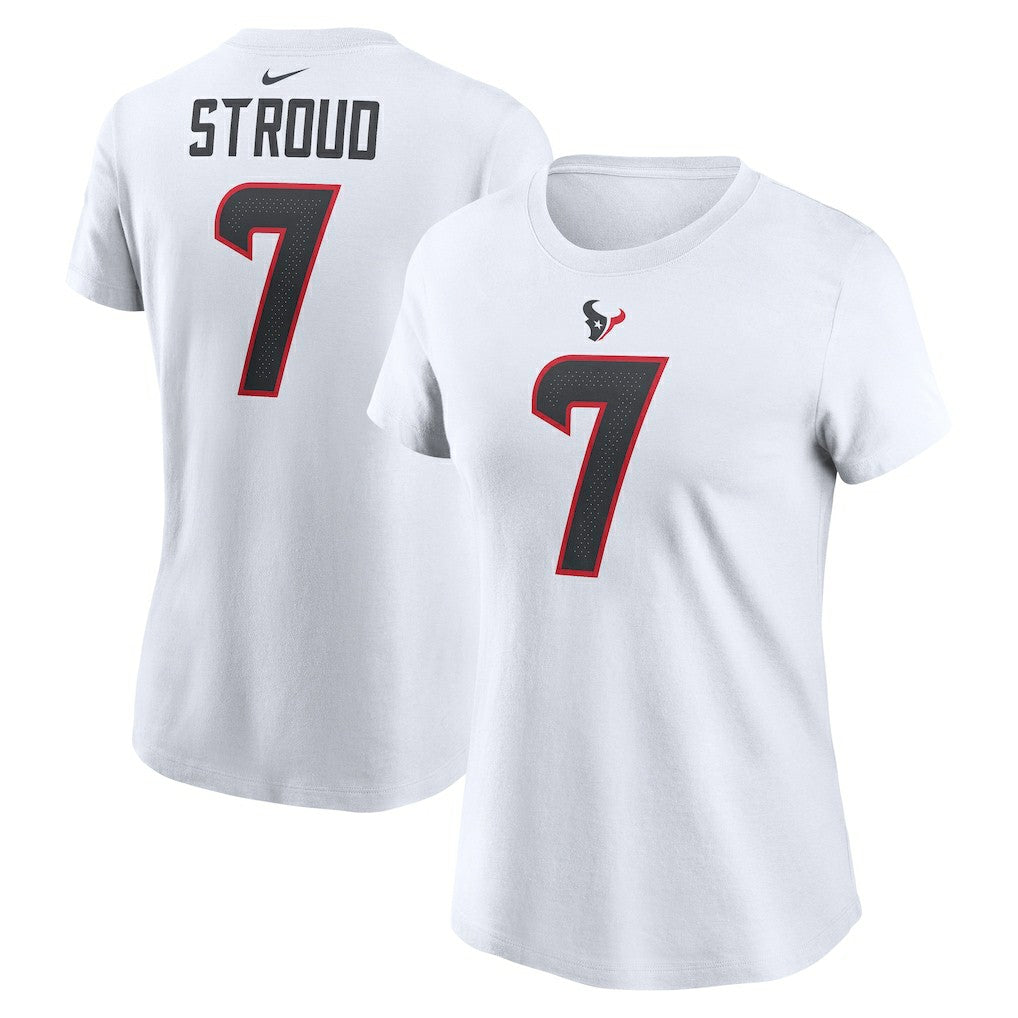C.J. Stroud Houston Texans Women's Player Name & Number T-Shirt - White - Nike