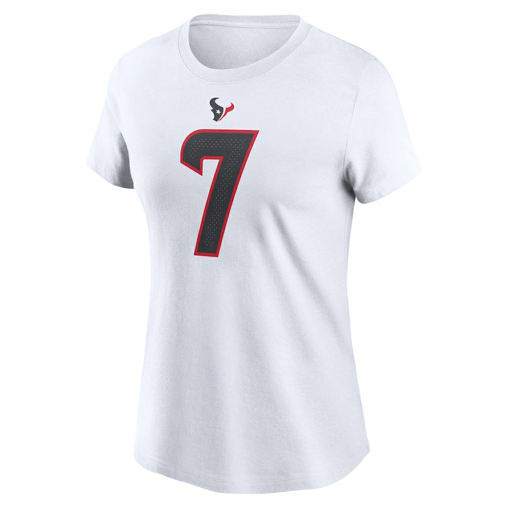 C.J. Stroud Houston Texans Women's Player Name & Number T-Shirt - White - Nike