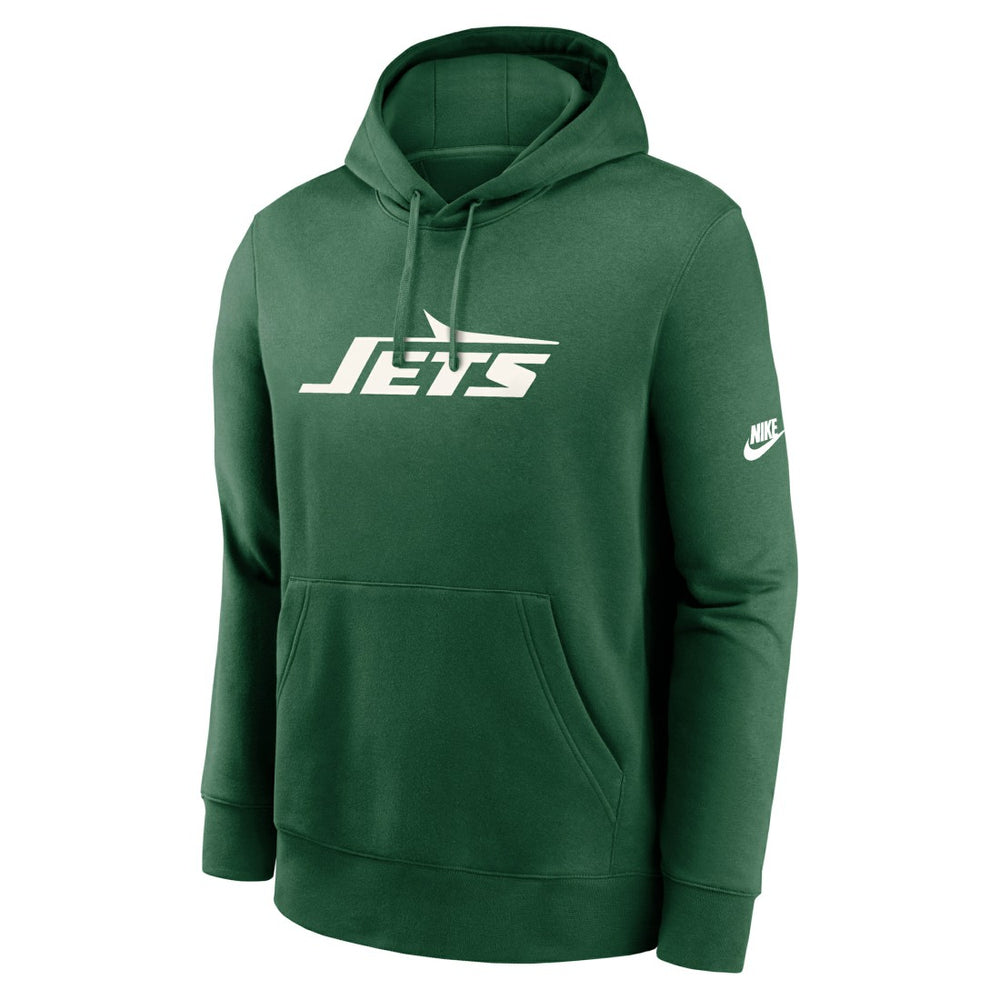 New York Jets Rewind Club Logo Pullover Hoodie - Green - Nike