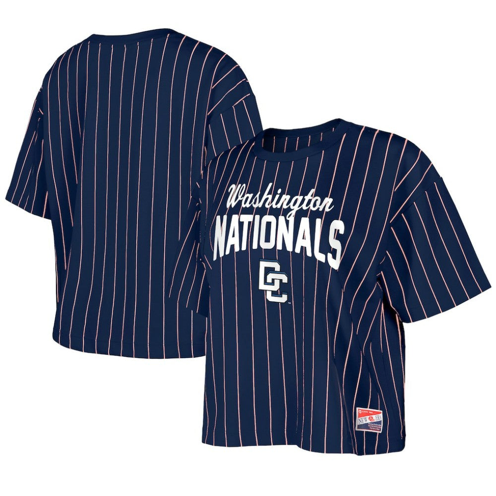 Washington Nationals New Era Women's 2025 City Connect Pinstripe T-Shirt Near Me